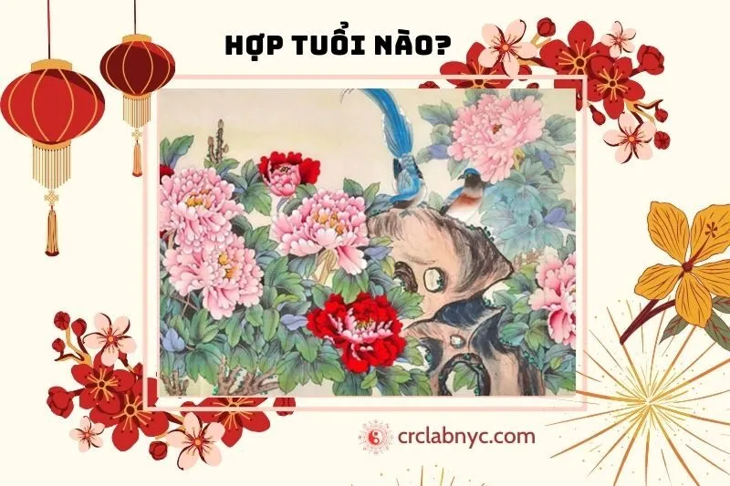 Tranh Hoa Mẫu Đơn Hợp Với Tuổi Nào Theo Phong Thủy?