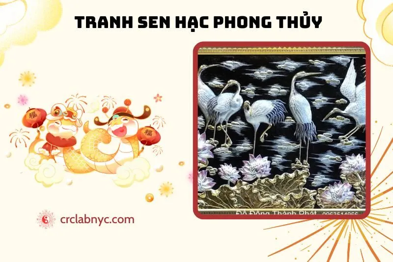 Tranh Sen Hạc Phong Thủy: Ý Nghĩa, Cách Treo Và Lợi Ích