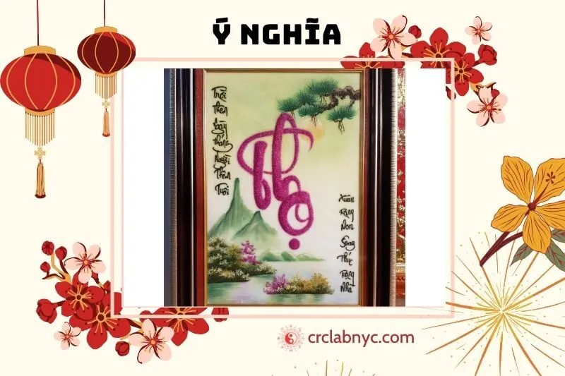 Ý nghĩa phong thủy của tranh chữ Thọ