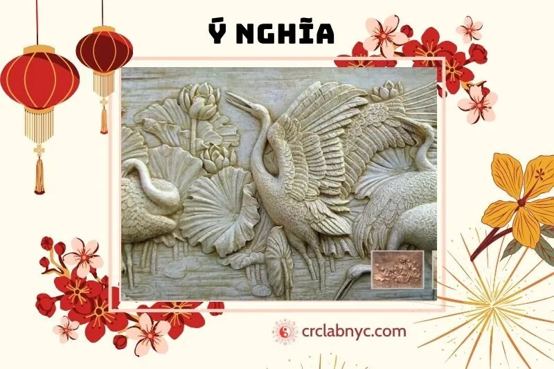 Ý Nghĩa Tranh Sen Hạc Phong Thủy Trong Đời Sống